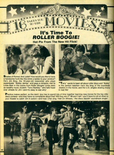 Roller Boogie - 16 Magazine - December 1979