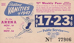 1947 Skating Vanities Ad on a St Louis Bus Pass