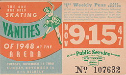 1947 Skating Vanities Ad on a St Louis Bus Pass
