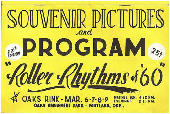 1960 Roller Rythym Souvenir Program (Oaks Rink, Portland OR)