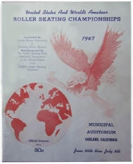 1947 US & World  Roller Skating Championship Program Cover