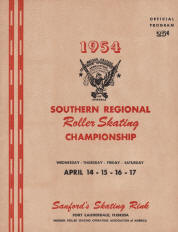 1954 Southern Regional Roller Skating Championship Program