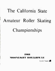 1968 California Roller Skating Championship Program