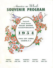 1954 New Jersey Roller Skating Championship Program