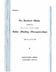 1949 Tri-District Roller Skating Championship Program